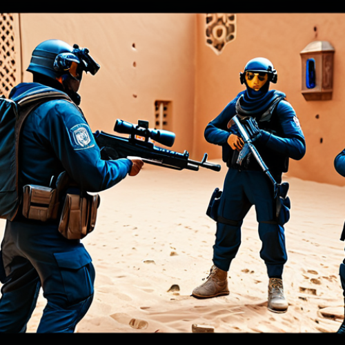Home 22 Bind - Tactical Teamwork**
"A Valorant team of five fully clothed agents strategically positioned around the Bind map, preparing for an attack. One agent is near a teleporter, another covering an angle with a rifle. The environment is the sandy, Moroccan-themed Bind map, with clear details of the teleporters. All agents are in appropriate tactical gear, fully clothed. Perfect anatomy, correct proportions, well-formed hands. Safe for work, appropriate content, professional, family-friendly, high quality."
**