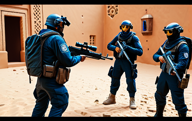 Bind - Tactical Teamwork**

"A Valorant team of five fully clothed agents strategically positioned around the Bind map, preparing for an attack. One agent is near a teleporter, another covering an angle with a rifle. The environment is the sandy, Moroccan-themed Bind map, with clear details of the teleporters. All agents are in appropriate tactical gear, fully clothed. Perfect anatomy, correct proportions, well-formed hands. Safe for work, appropriate content, professional, family-friendly, high quality."

**