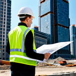 발로란트 유저 경험 콘텐츠 - **

"A professional architect, fully clothed in a stylish, modern outfit, reviewing blueprints on a ...